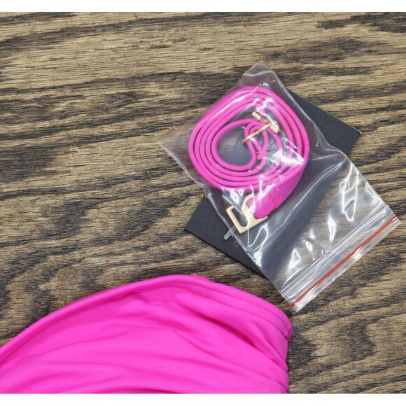 NWT Kate Spade New York Womens Bandeau Bralette Swim Bikini Top Radiant Pink M - Picture 4 of 9